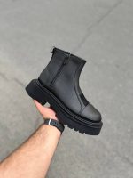 بوت لژدار دو طرف زیپ مشکی مردانه